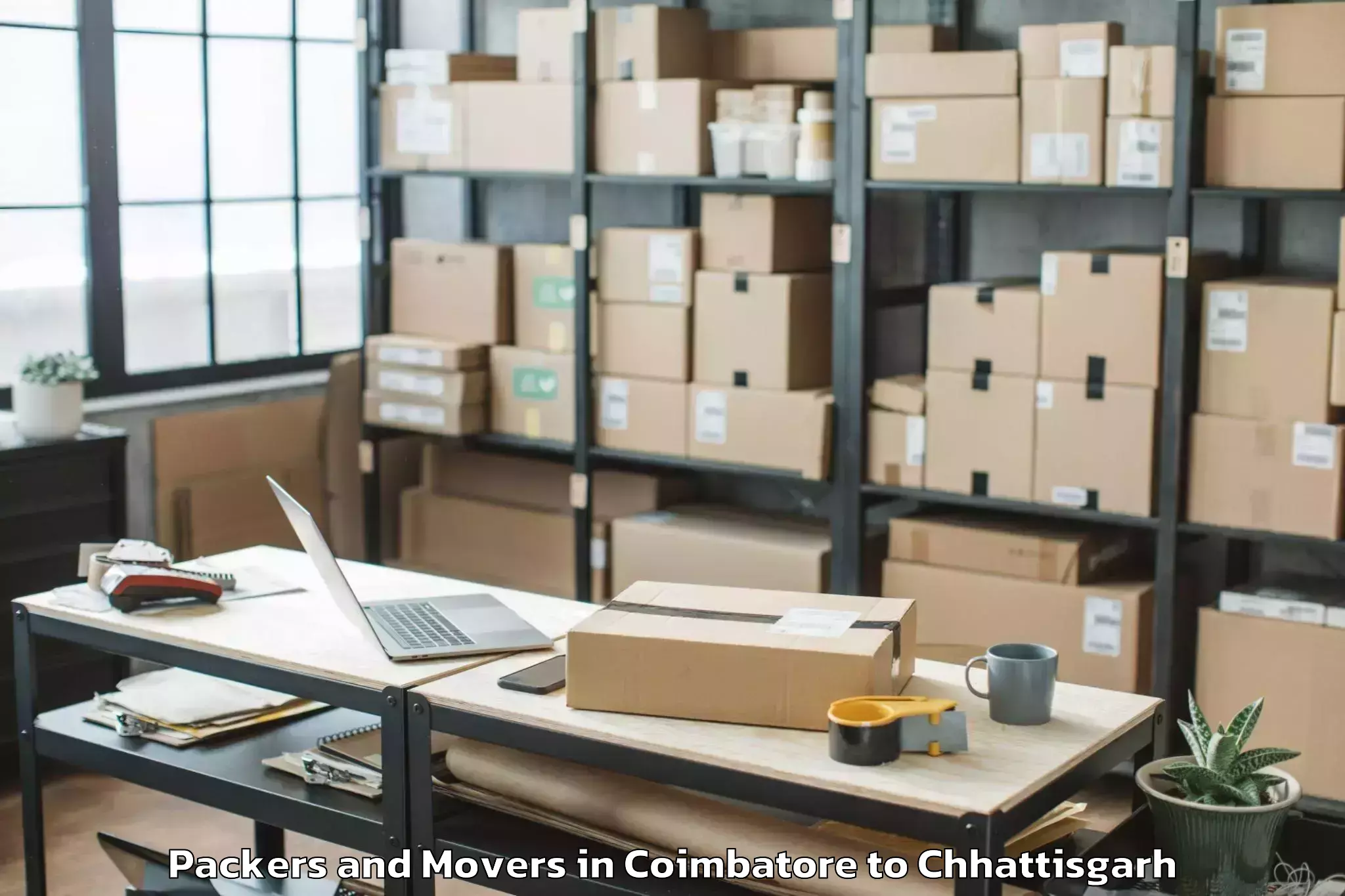 Coimbatore to Bhatapara Packers And Movers